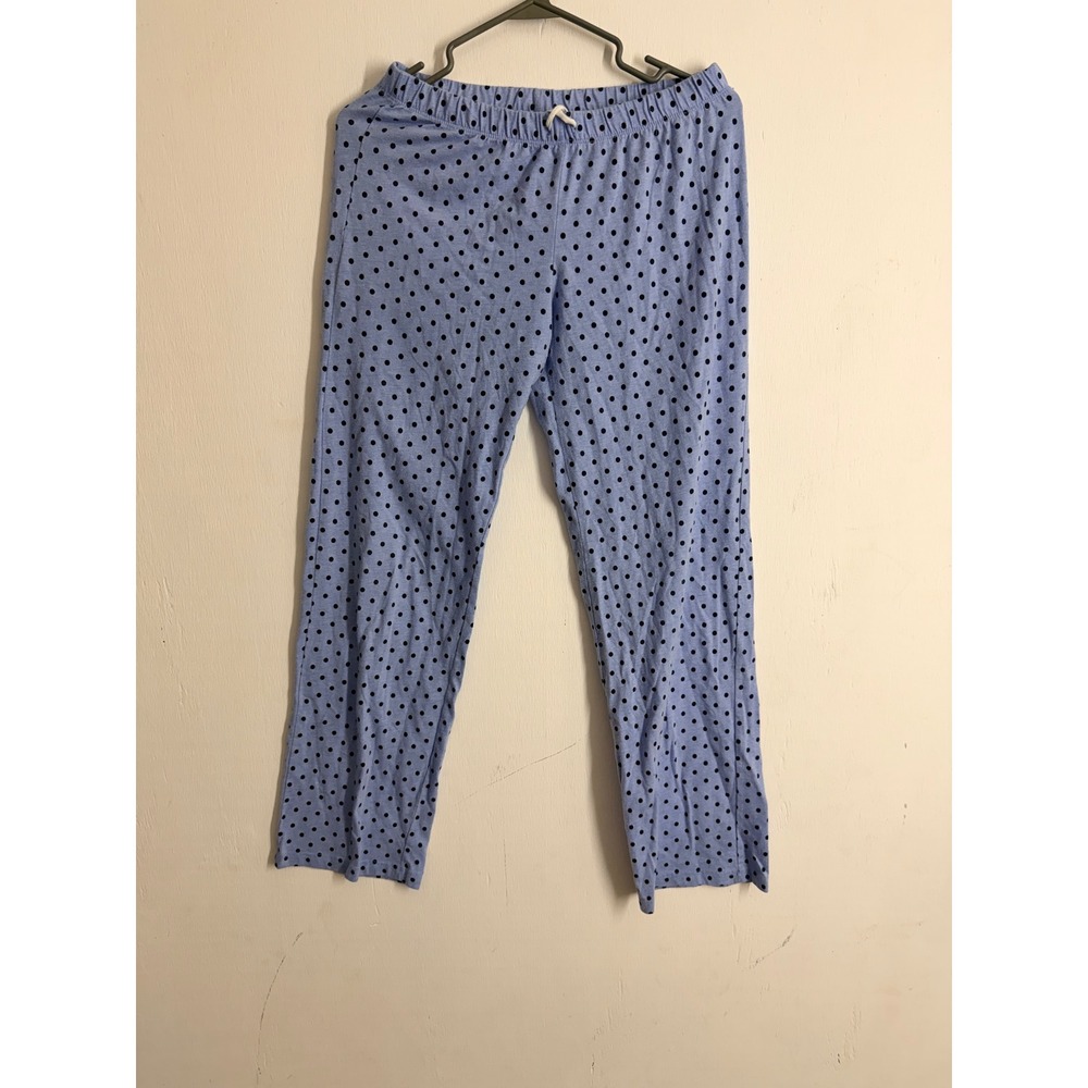 SO Intimates Pajama Pants Womens Small Blue Polka Dot Cotton Blend Sleepwear